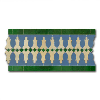 Mosaic House Moroccan tile Ank 2-11-10 Light Blue,   Green,   Beige,    solid cement, encaustic, field, pattern, traditional, stars, classic 
